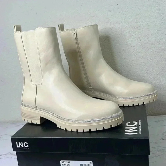 INC Brycin Womens Faux Leather Pull On Mid-Calf Boots Size 10M - Picture 11 of 12